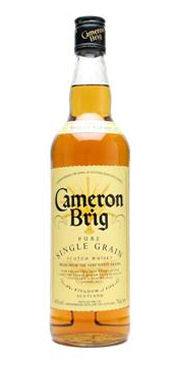 A bottle of Cameron Brig Single Grain Whisky