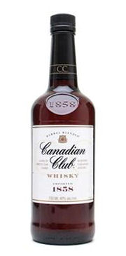 A bottle of Canadian Club 6 Year Old Blended Whisky