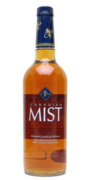 A bottle of Canadian Mist Whisky