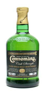 A bottle of Connemara Single Malt Irish Whisky