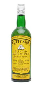 A bottle of Cutty Sark Blended Whisky