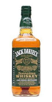 A bottle of Jack Daniels Green Label Whisky