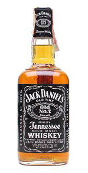 A bottle of Jack Daniels No.7 Whisky