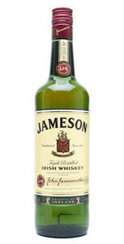 A bottle of Jameson Blended Irish Whisky