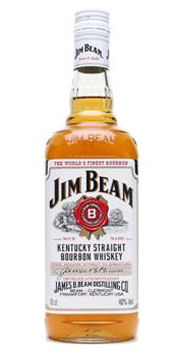 A bottle of Jim Beam Black Label Whisky
