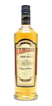 A bottle of Kilbeggan Irish Whisky