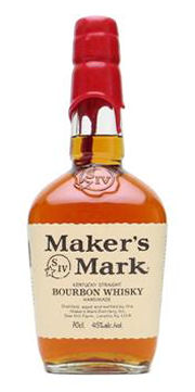 A bottle of Marker's Mark Whiskies - Makers Mark Bourbon Whisky   