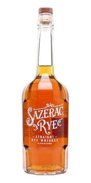 A bottle of Sazerac Straight Rye Whisky