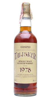 A bottle of Talisker Sherry Cask Whisky 